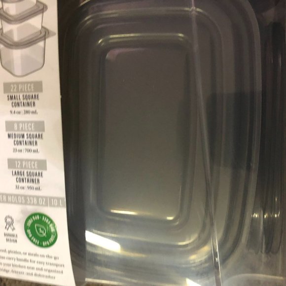 Core Multi-Used Food Storage Containers Variety Pack Gray Clear NEW 100 Pcs - Picture 12 of 16